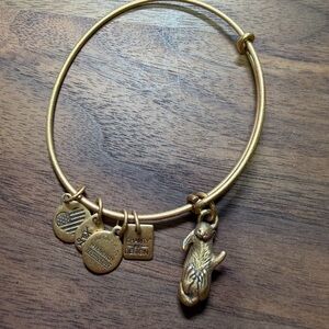 Alex and Ani Otter Gold Charm Bracelet